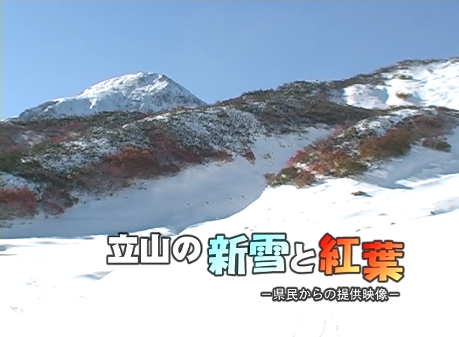 立山の新雪と紅葉 −県民からの提供映像−