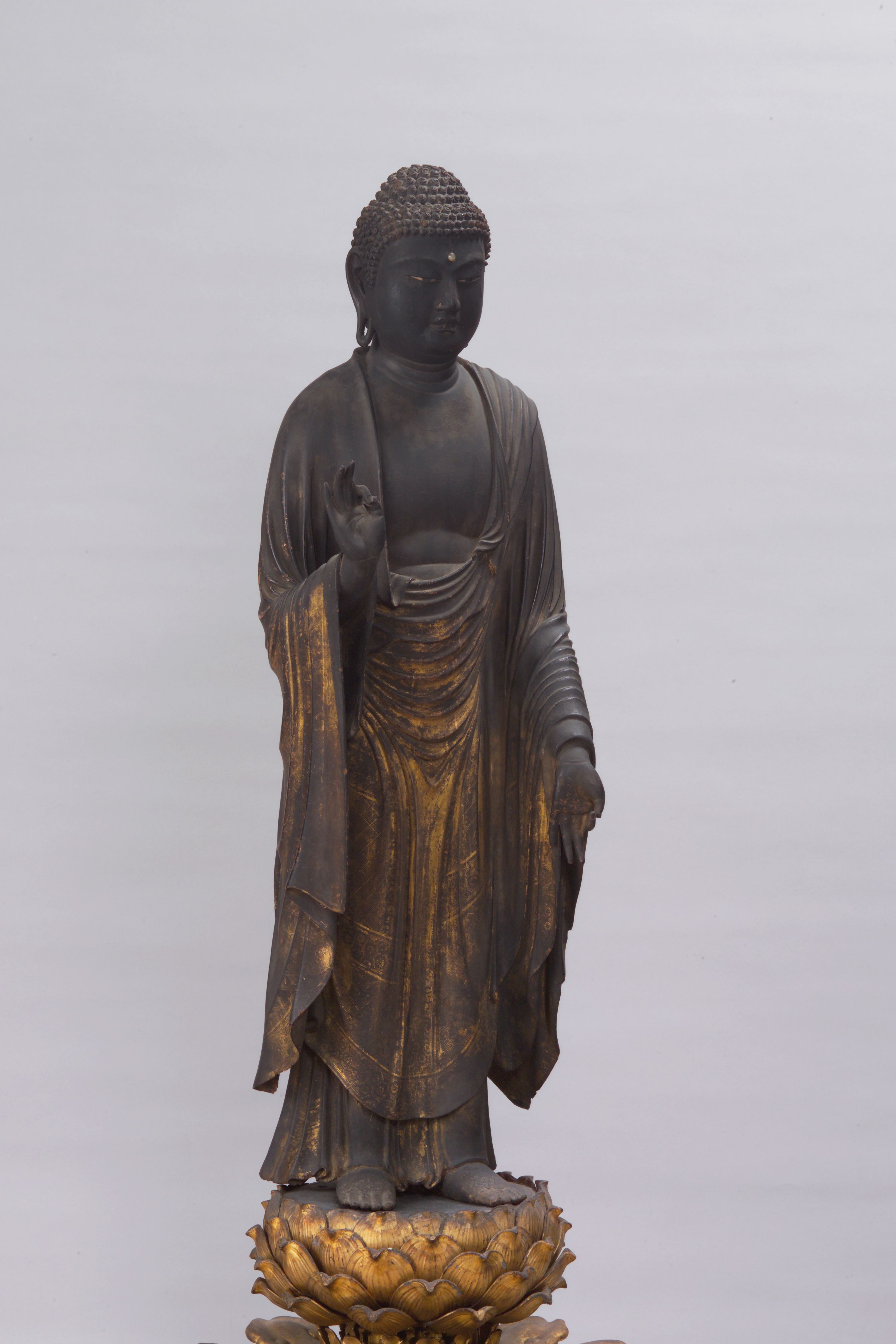 室町〜江戸期・福徳神「大黒天」密教伝来・￼ 比叡山・財運福徳・木彫彩色・共箱 室町〜江戸期・福徳神「大黒天」密教伝来・￼ 比叡山・財運福徳・木彫