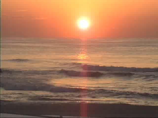 日本海に沈む夕日